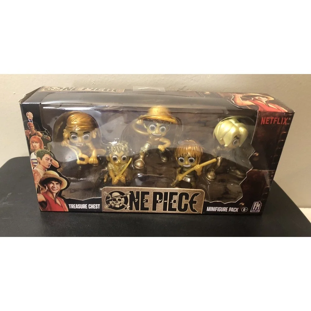 PhatMojo Netflix‎ One Piece Gold Treasure Chest 5 Pack Minifigures